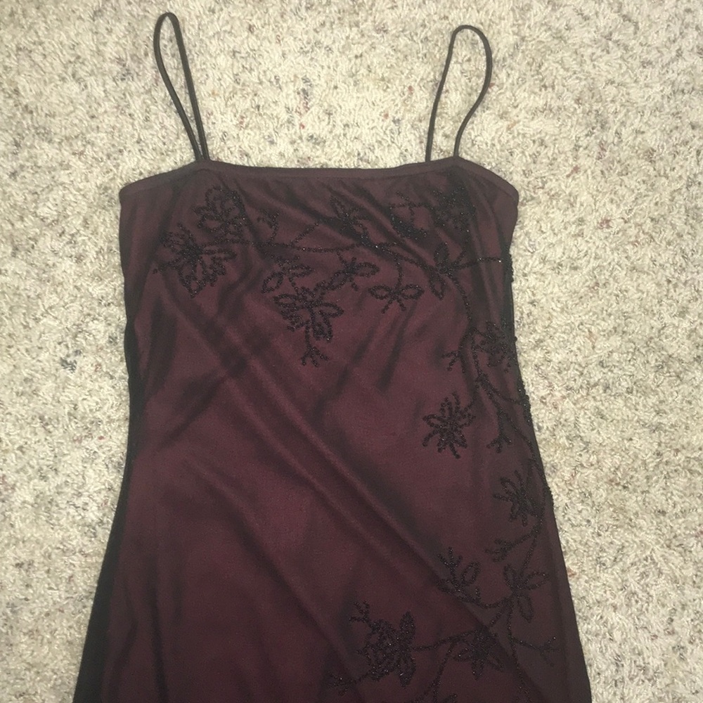 Black/Red Beaded Long Dress